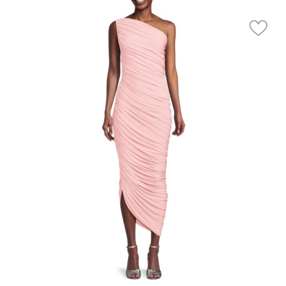 Norma Kamali Pink One Shoulder Dress